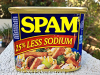Spam, can of spam less sodium